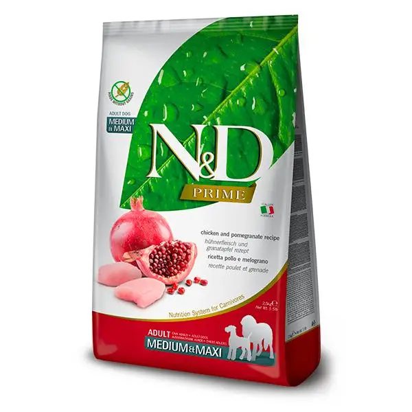FARMINA N&D DOG PRIME MEDIUM MAXI POLLO 12KG / Alimento completo para perros adultos de raza de tamaño medium-maxi