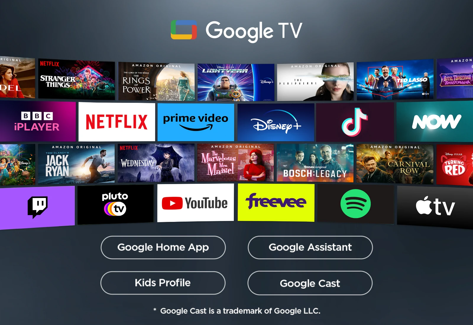 Tcl tv 43" 43p7k uhd qled googletv dolby atmos