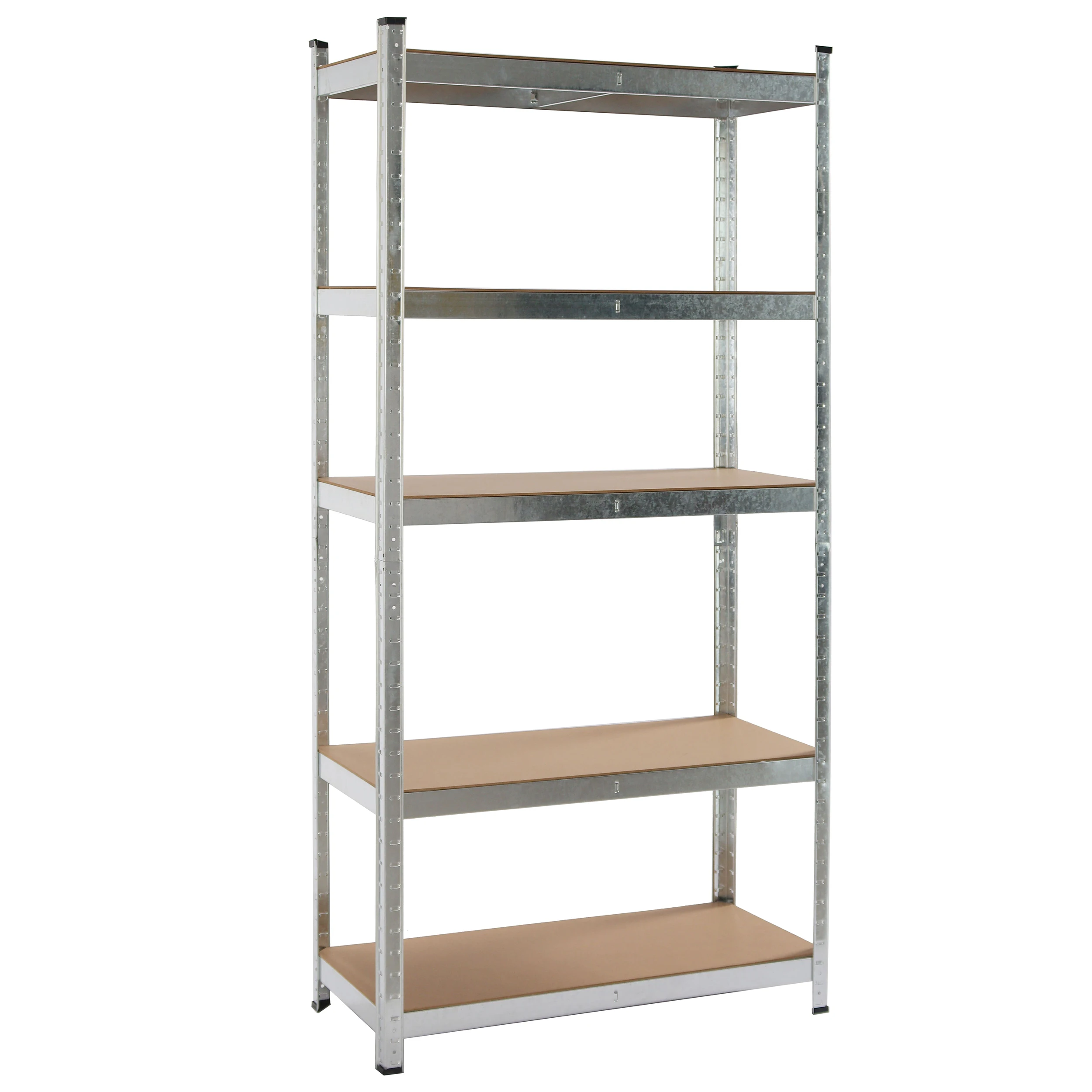 KG KITGARDEN - Estantería Metálica Almacenaje de Acero Galvanizado con 5 Baldas de MDF, 180x90x40cm - GALVA