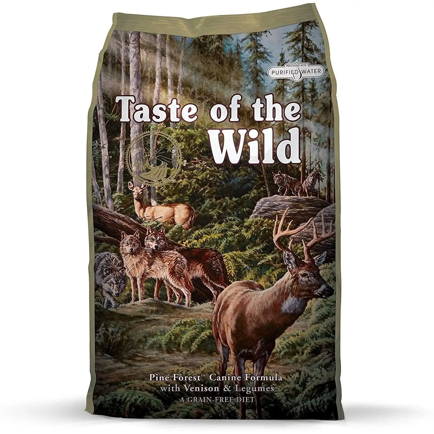 Taste Of The Wild Pine Forest  Pienso Taste of the Wild para perros elaborado con venado y legumbres, indicado para todas las razas.