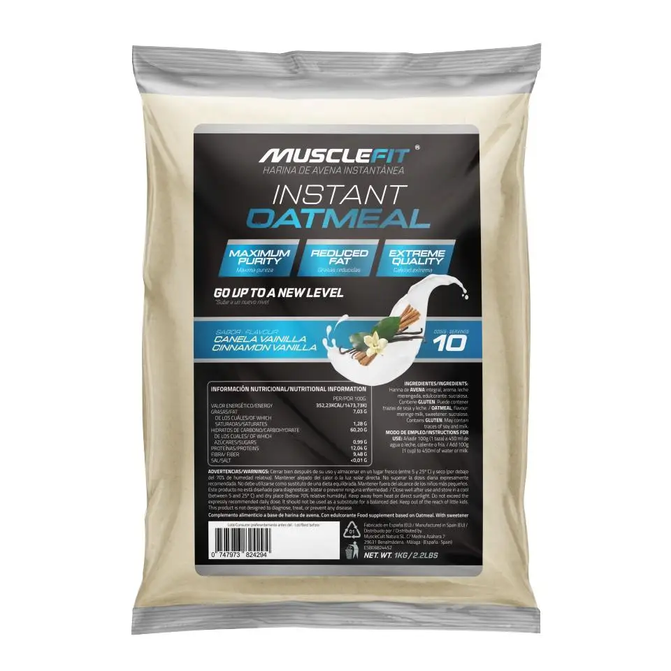 Harina de Avena 1 kg - MuscleFit│Oatmeal│Bajo en grasas│Calidad│Avena│MUSCLECULT