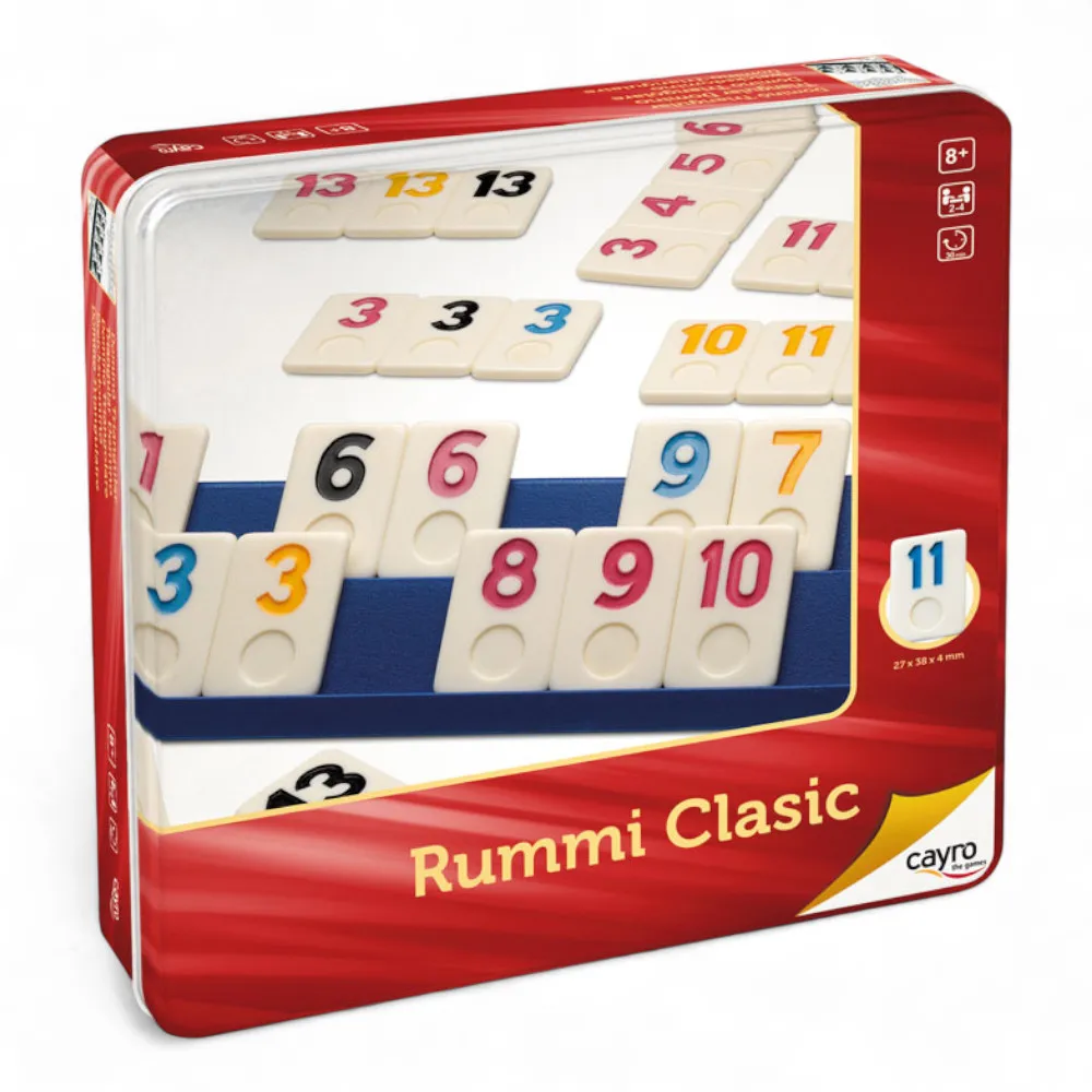 Cayro - Juego Rummi Classic En Caja De Metal 27X27x5,7 Cm (753) - Imagen 6
