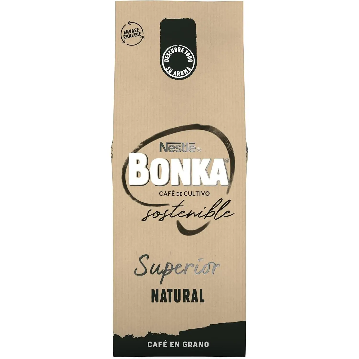 Bonka cafe en grano tostado natural superior, Ideal para maquina de cafe Espresso - 2paquete x 1 kg