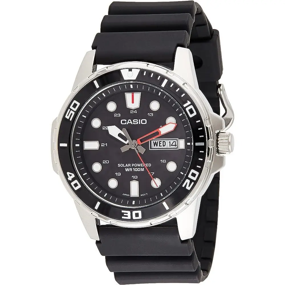 Reloj Buceo Hombre Casio SOLAR MTP-S110-1AV correa goma Casio DIVERS Solar watch nylon band
