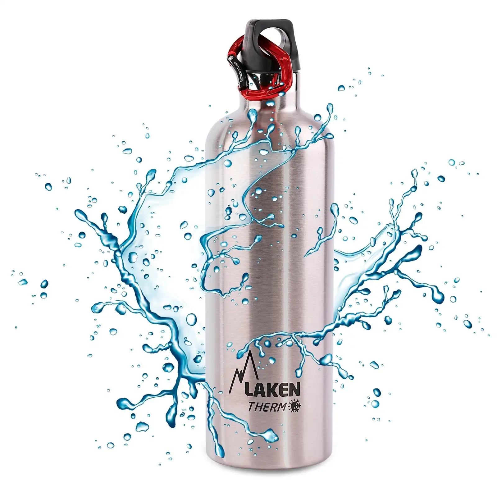 LAKEN Futura - Botella Térmica de Boca Estrecha 0.5L en Acero Inoxidable. Plata