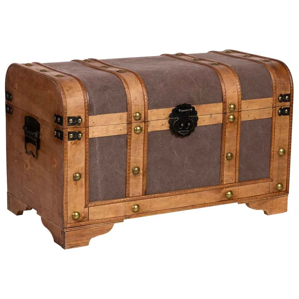 Wonderlust Deco - Baúl de madera marrón 60x33x36.5 Marrón 60x33x36.5