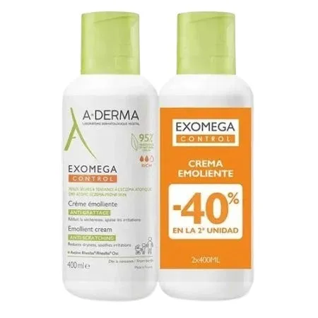 A-Derma Exomega Control Crema Emoliente Duplo 2x400 ml Promo