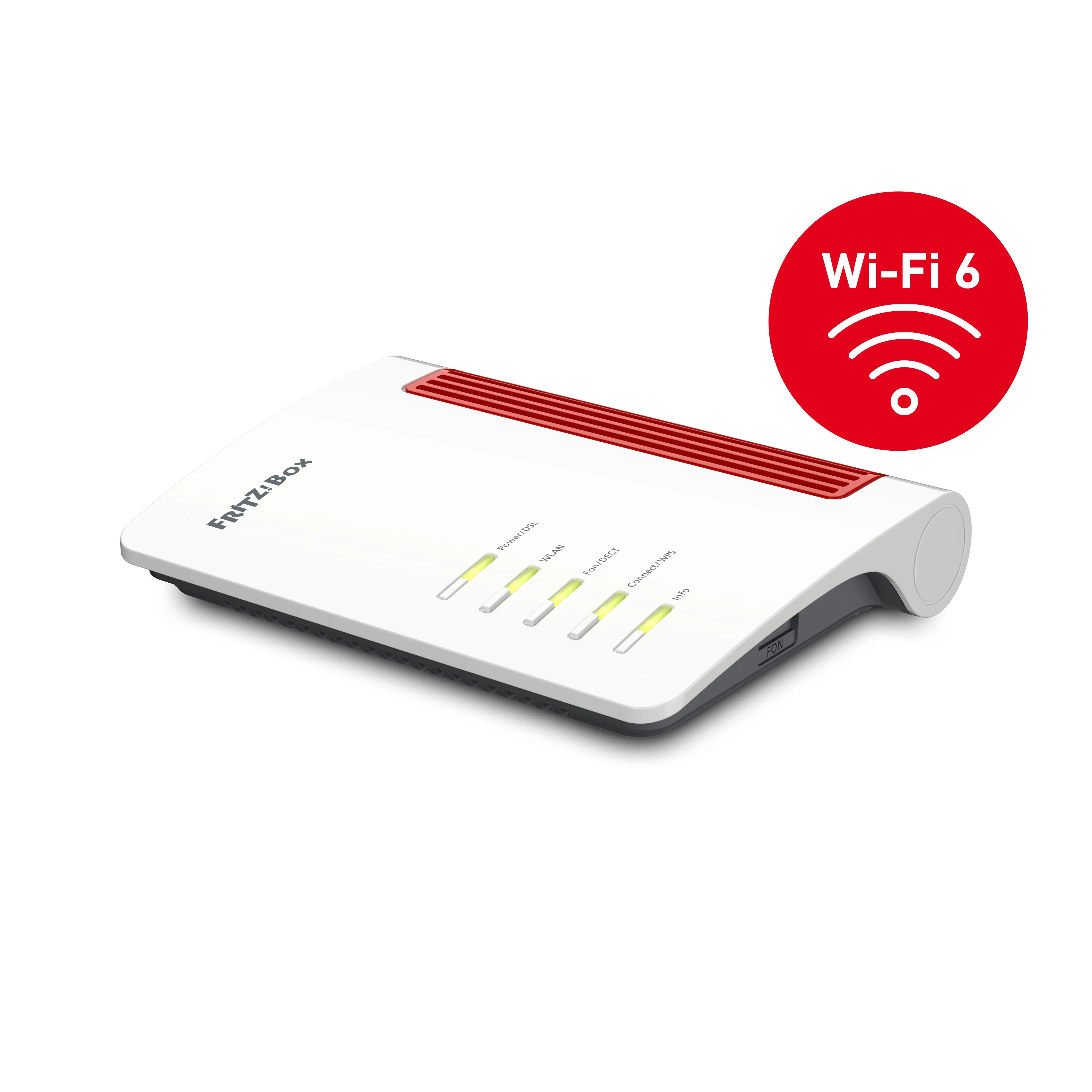 AVM FRITZ! 7530 Box AX Gigabit Ethernet wireless router dual band (2,4 GHz / 5 GHz) red, white