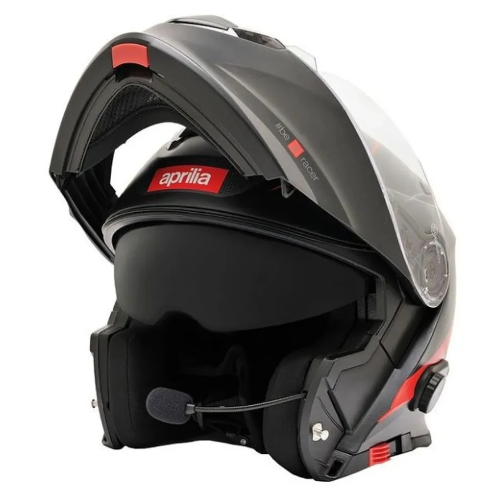 Casco Modular Aprilia con Bluetooth e Intercomunicador Integrado | Gafa Solar | Flip Up | Interior Lavable