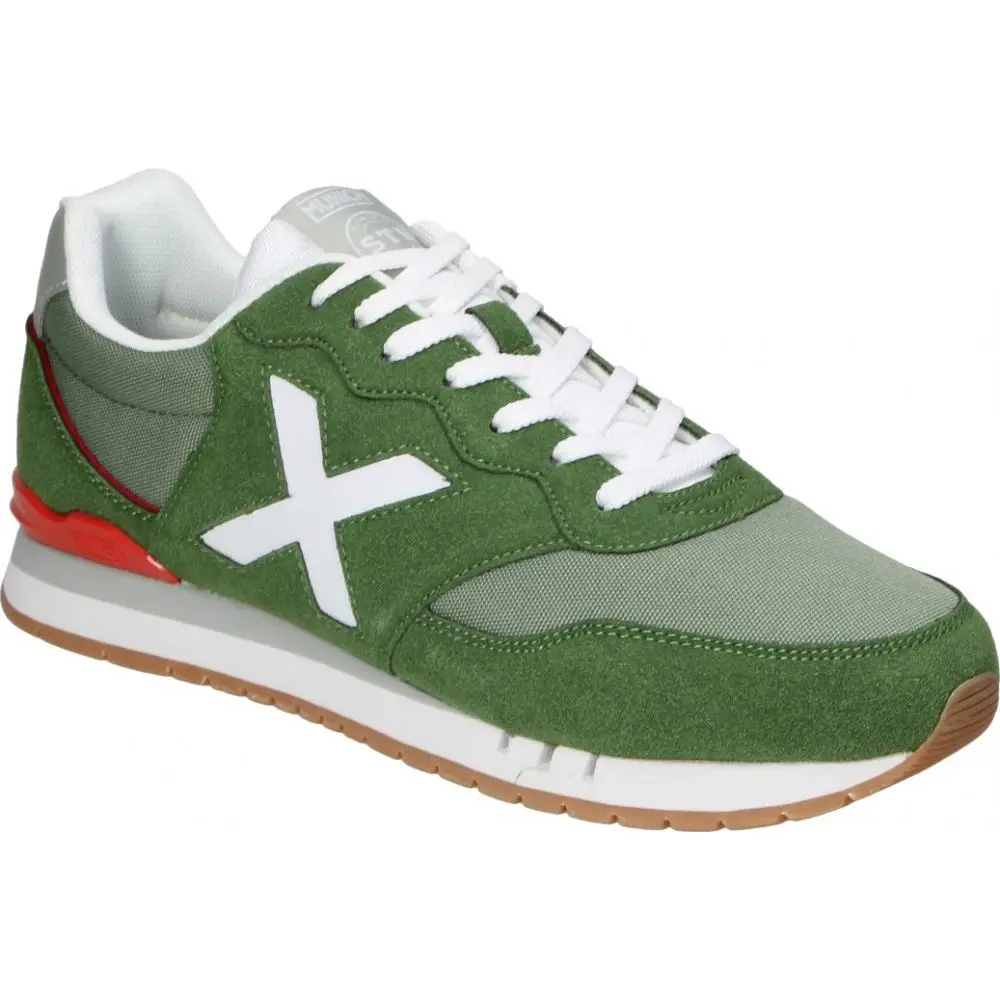 MUNICH | Munich Dash 224 Premium men's Sneaker-sports green with white and red accents-Sneaker with lace-up closure-Casual style-versatile-all-match-comfortable and high-quality-4150224 model