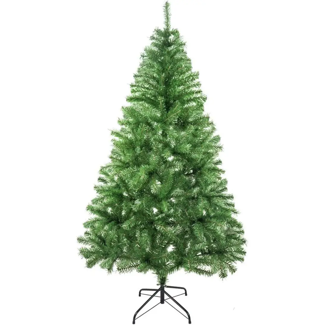 MEJORADA Árbol de Navidad Artificial Abeto de Hoja Espumillón 120-210cm Arboles Con Soporte Metálico