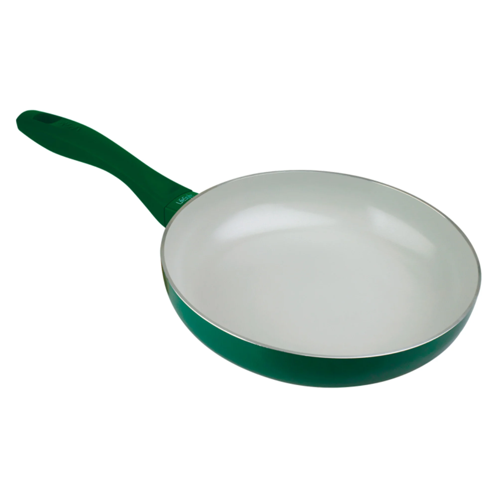 Lifestyle Ceramic Non-Stick Aluminum Frying Pan |   Gold Eco Green, Respect with the Environment |   Ceramic Non-Stick |   Valid for Induction and All Types of Hobs |   Free of Pfoa and Ptfe |   Silicone Touch Handle