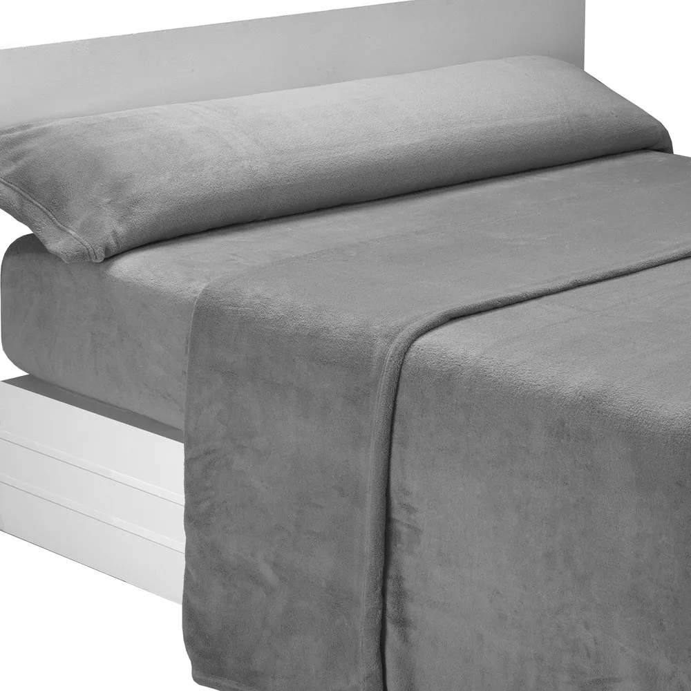 SABANALIA-plain coral sheet set-maximum comfort and protection against the cold-240 grs/m²-100% polyester microfiber