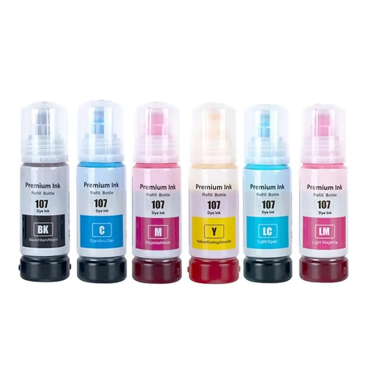 pack 6 botellas de tinta Compatible Epson 107 para Epson EcoTank ET-18100