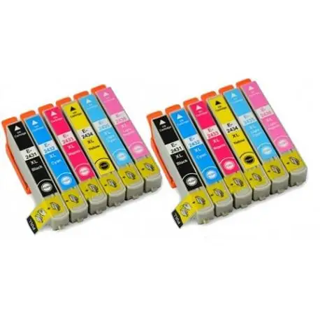 12 tintas para 24XL EPSON Photo XP750 XP760 XP850 XP860 XP950 XP55 XP960