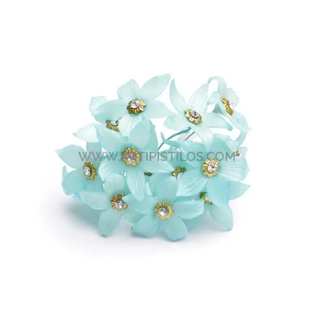 Flor de Porcelana Fría 2.7 Cm Decoración Coronitas Tiaras Tocados