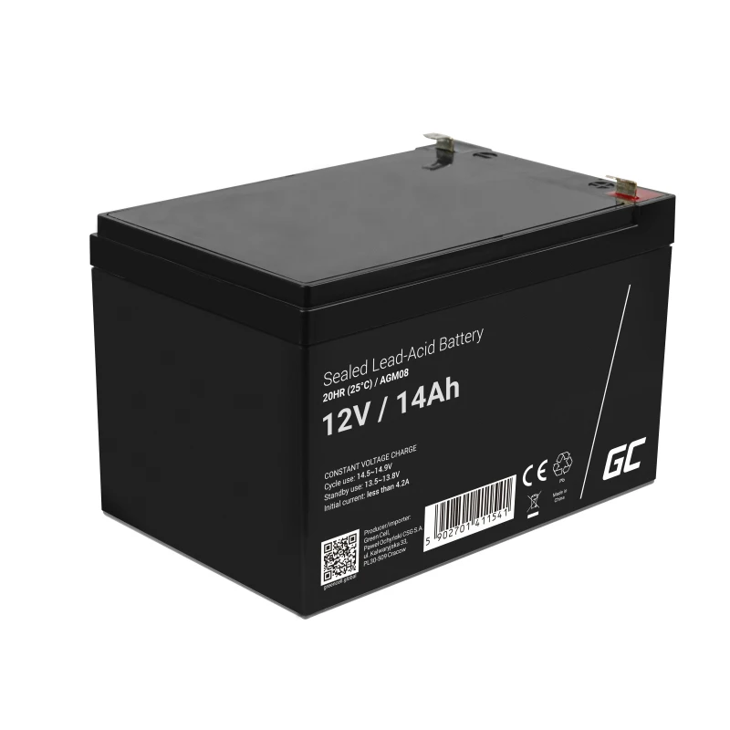 Ninguno Batería De Plomo Vrla Green Cell Agm Agm08 De 12V Y 14Ah | Alta Durabilidad