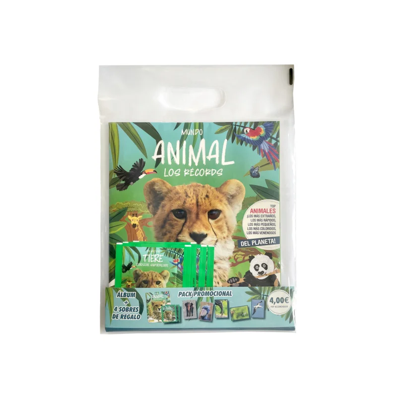 Panini Panini Pack Album + 4 Sobres Mundo Animal Los Records (04625SPEGGSS)