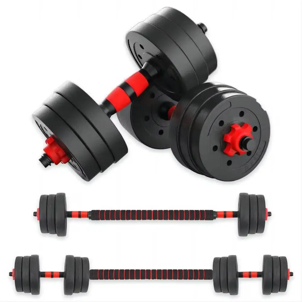 3 in 1 multifunctional adjustable dumbbell set, adjustable with optional handle, straight bar, for push-ups, 40 kg, 50kg, home gym weights for men