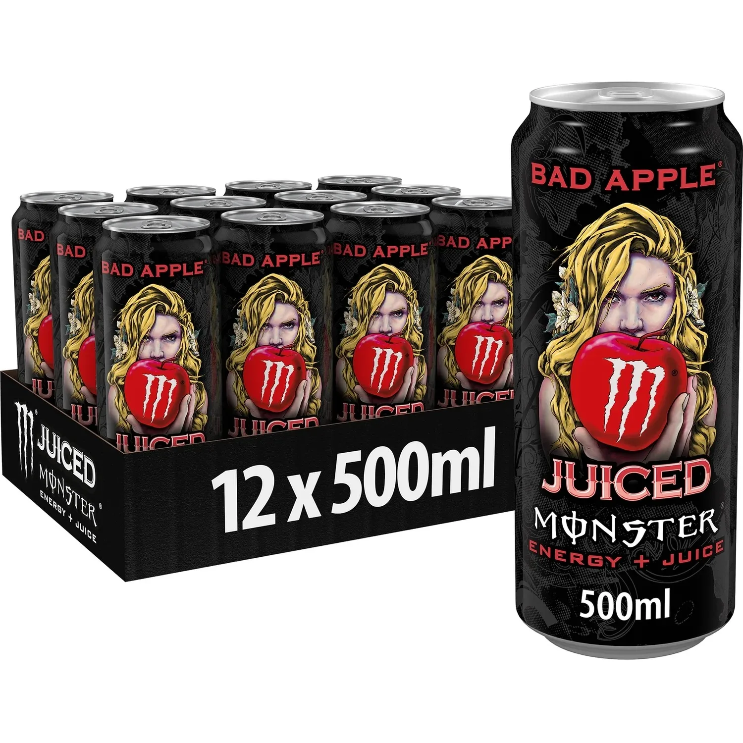 MONSTER BAD APPLE Pack 12 latas 500ml - Sabor manzana