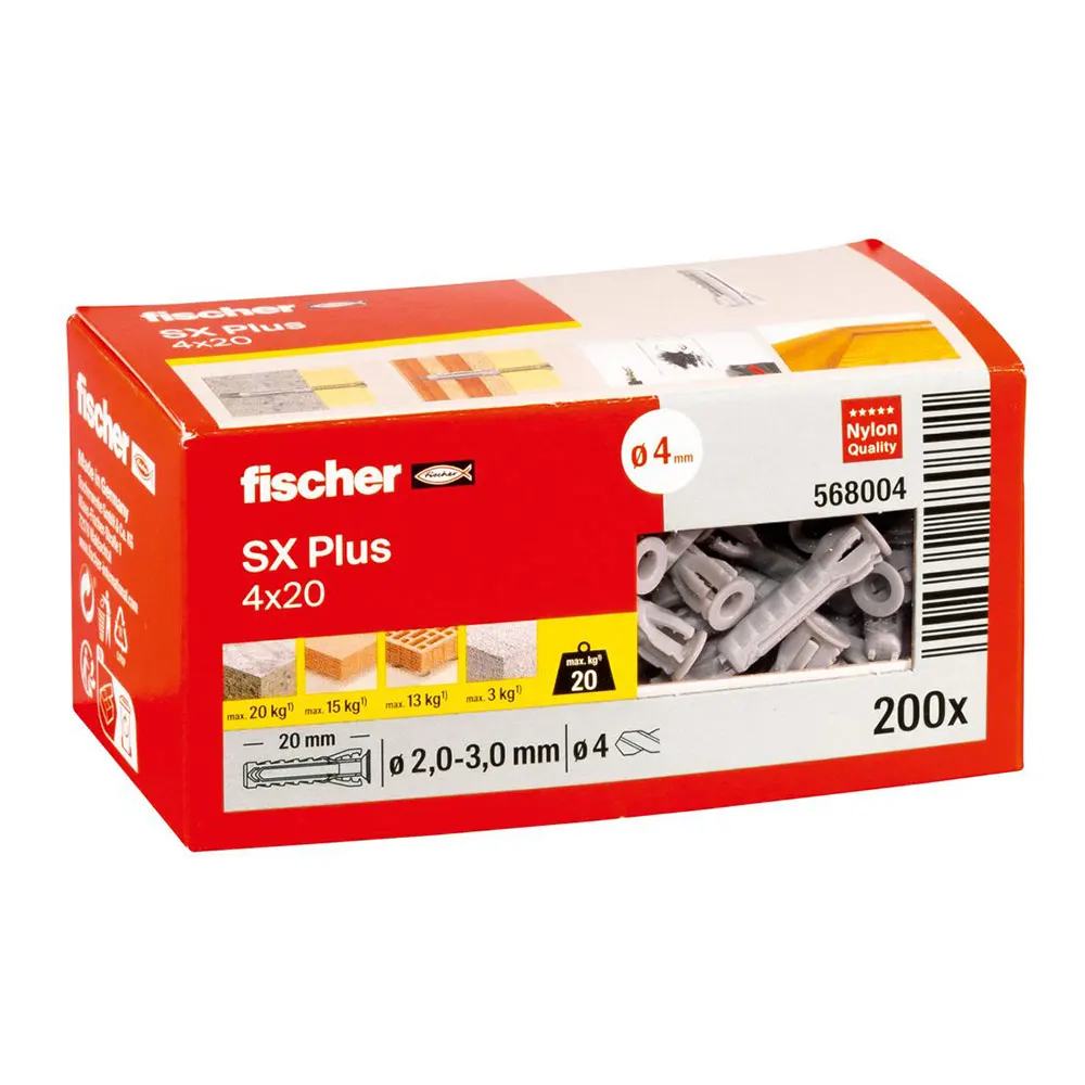 TACO FISCHER SX Ø4x20mm 200 unid. N4 70004
