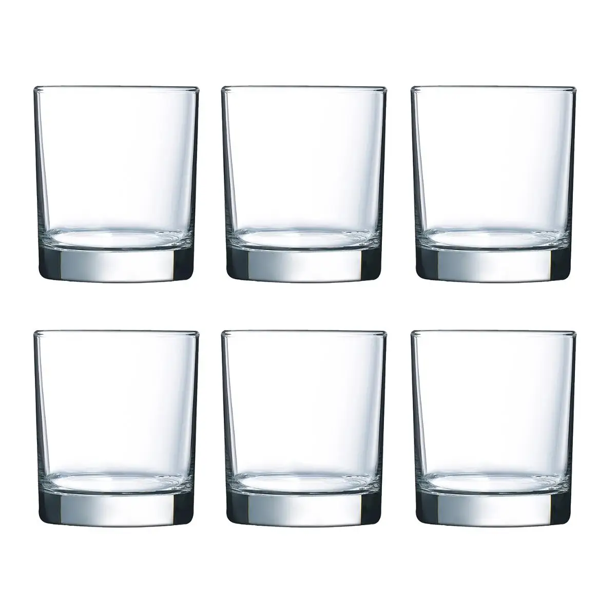 Luminarc islande set of 6 low glasses 30cl transparent glossy made in france, easy to clean recyclable, eco-friendly, 100% healthy material, 100% hygienic, non-porous, long-lasting refrigerator-safe 6 glasses low transparent 30cl