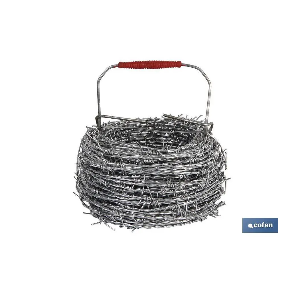 Cofan Alambre de Espino Galvanizado 50m 1.7mm para Cercados y Jardines