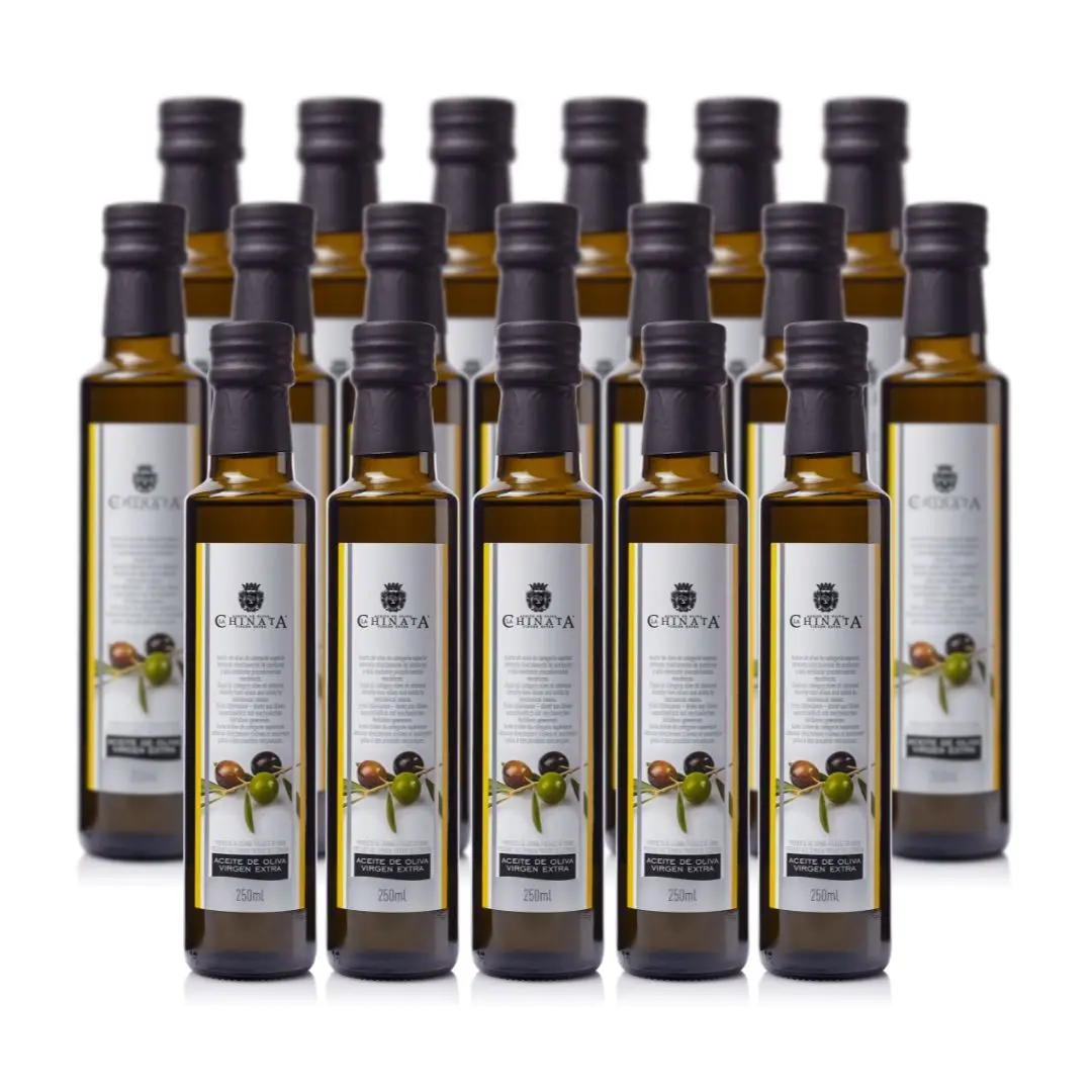 La Chinata Aceite de Oliva Virgen Extra Vidrio 250 ml (Pack de 18 botellas)