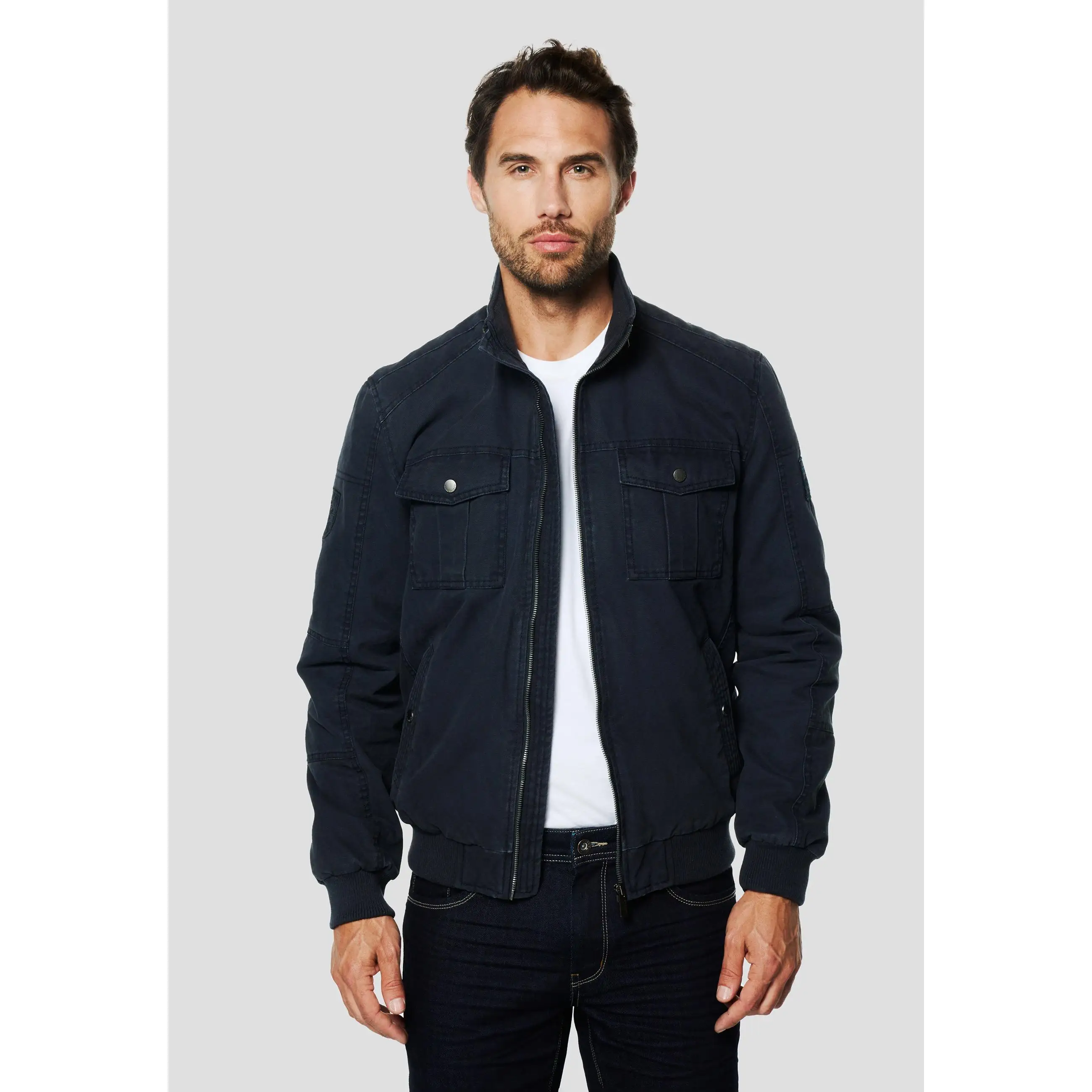 Koroshi Chaqueta Cazadora Algodón Estilo Militar Hombre – Koroshi 2611JA19