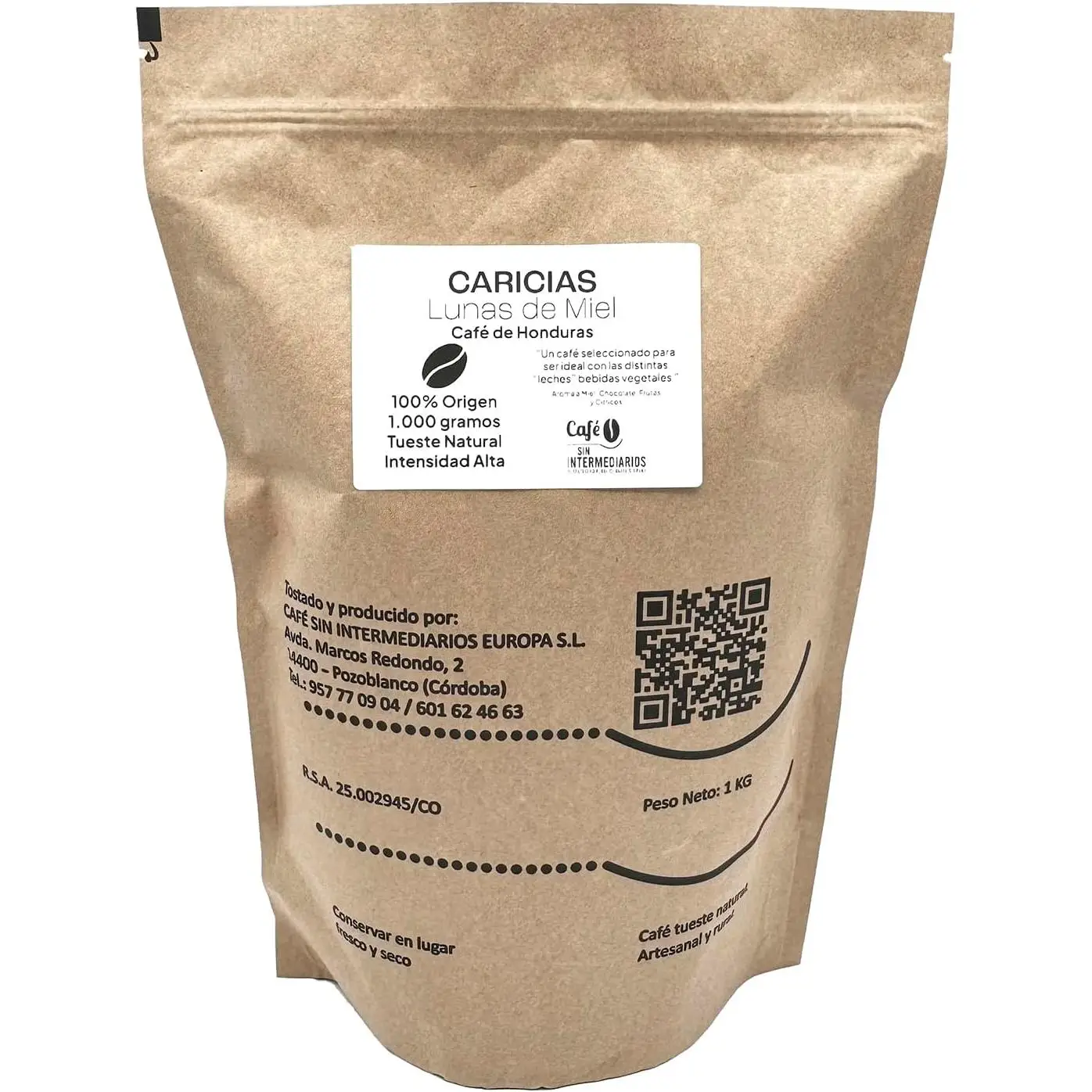 CAFE SIN INTERMEDIARIOS | Caricias Café Honduras | Tostado semanal | Intensidad alta | Ideal con leche vegeta — oferta en AliExpress
