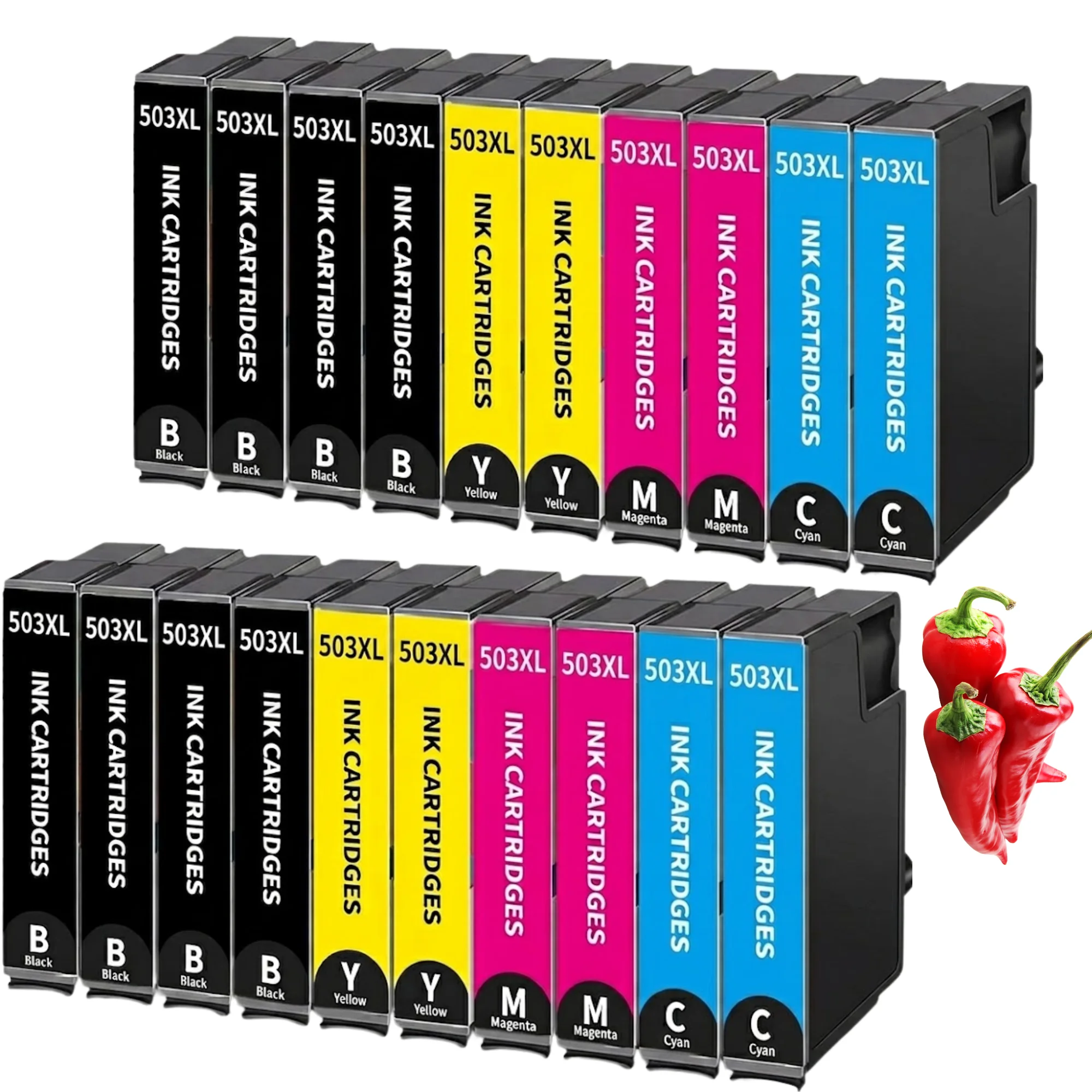 20 cartuchos de tinta compatible con Epson 503XL para Epson XP-5200 XP-5205 WorkForce WF-2960 WF-2960DWF WF-2965DWF