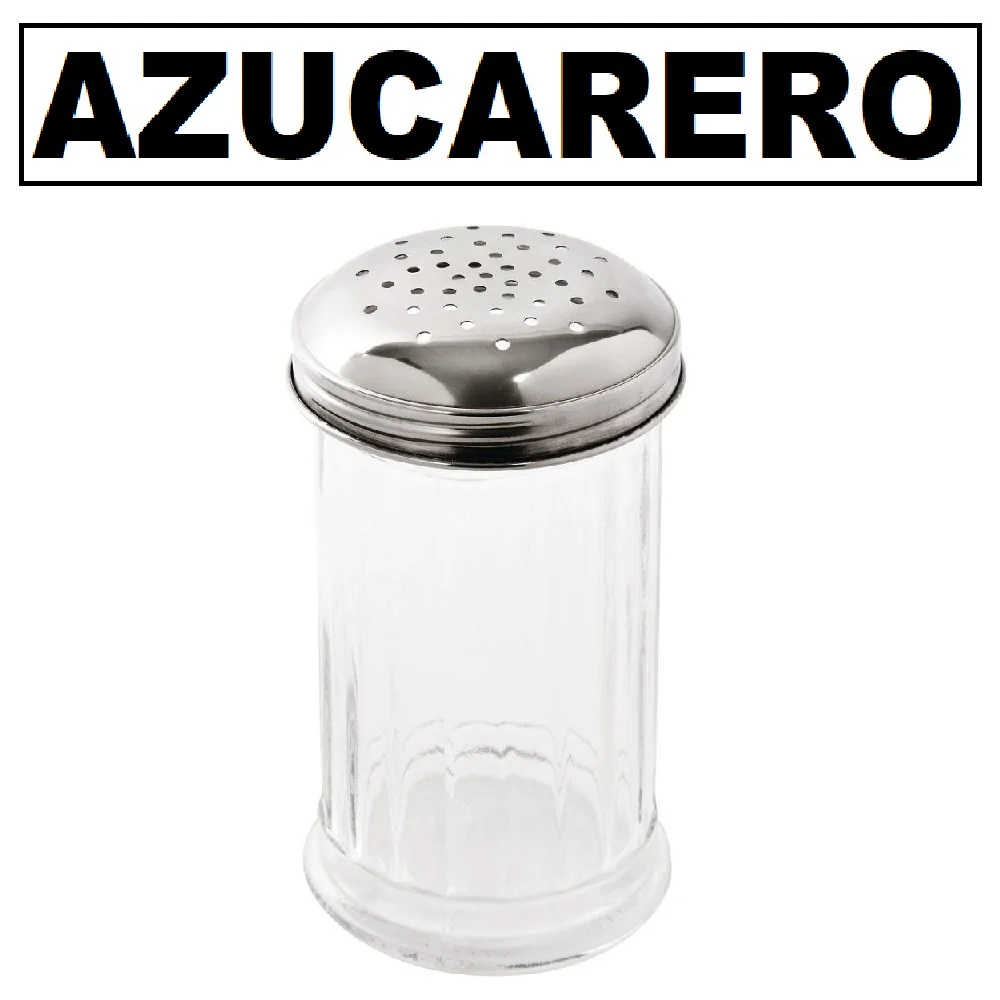 Salero Azucarero Gerimport Práctico Dosificador de Azúcar Cristal y Acero Inoxidable,fespu