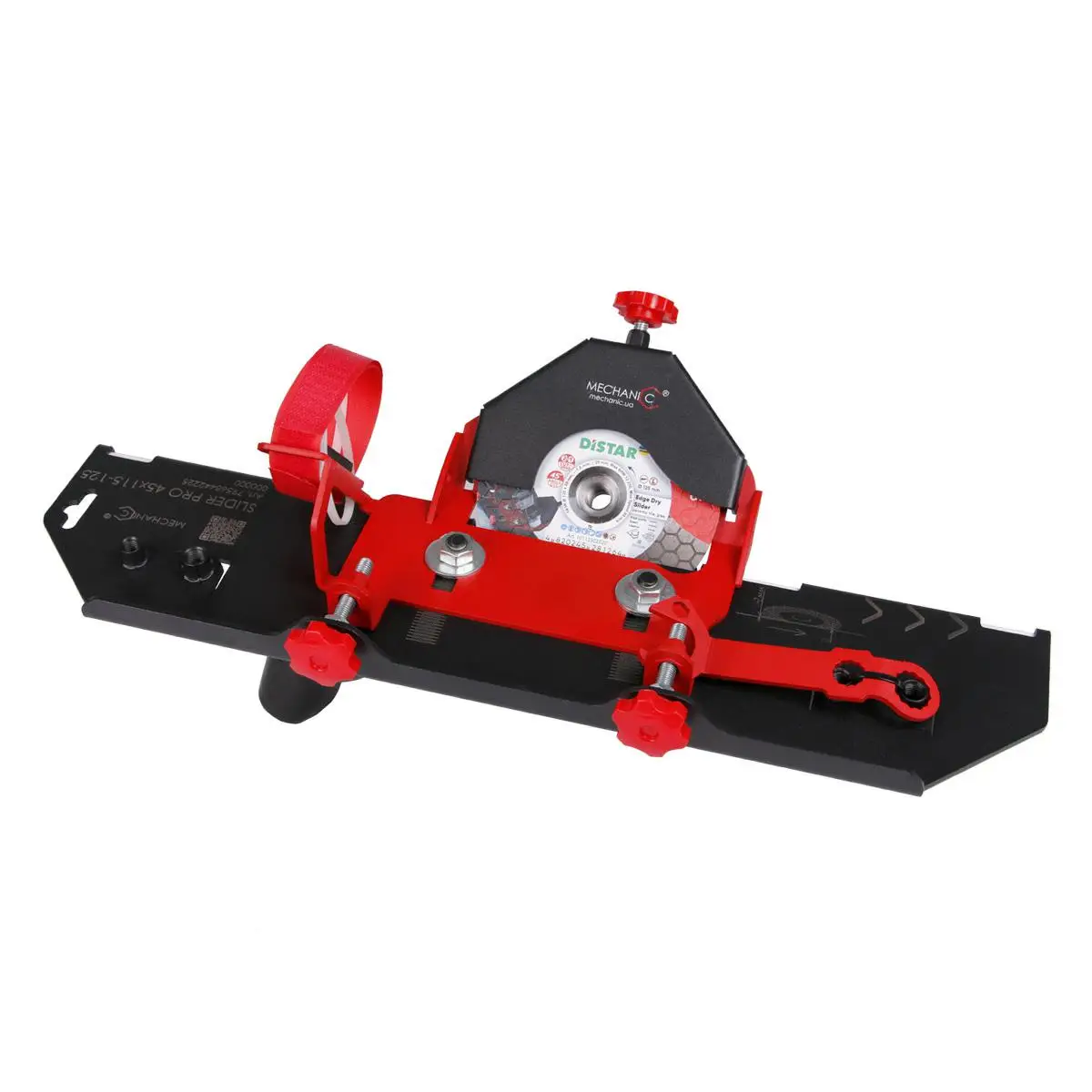 Accesorio de corte angular Distar Slider 45 Pro para amoladora angular, corte a 45 °, alta precisión, montaje rápido, resultados profesionales en 