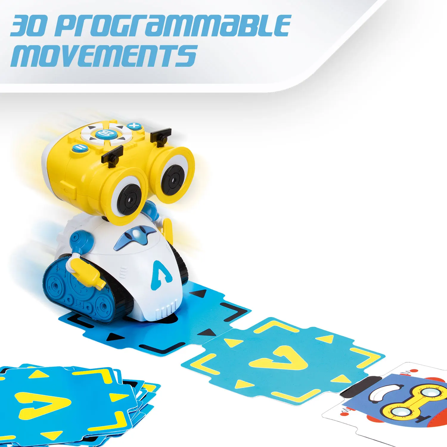 Xtrem Bots Woki - Robot Programable Por Colores Para Niños +5 Años - Juguete STEM Con 60 Laberintos Y 32 Fichas De Programación - Sin Pantallas