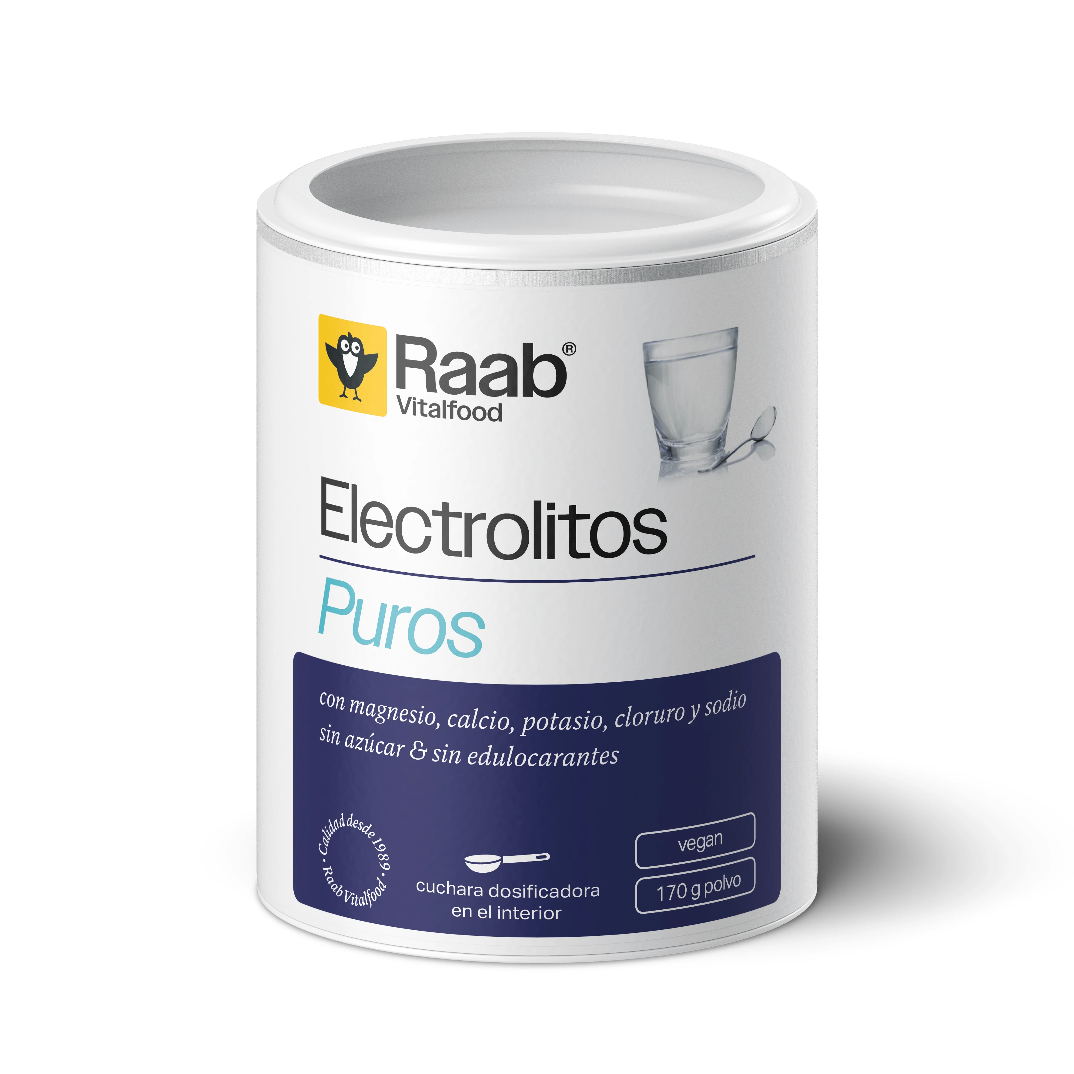 ⚡ Raab Vitalfood 🥤 Electrolitos en Polvo | Sin Azúcar ni Edulcorantes | Magnesio, Potasio, Calcio y Sodio | Bebida Isotónica Vegana para Deporte e Hidratación