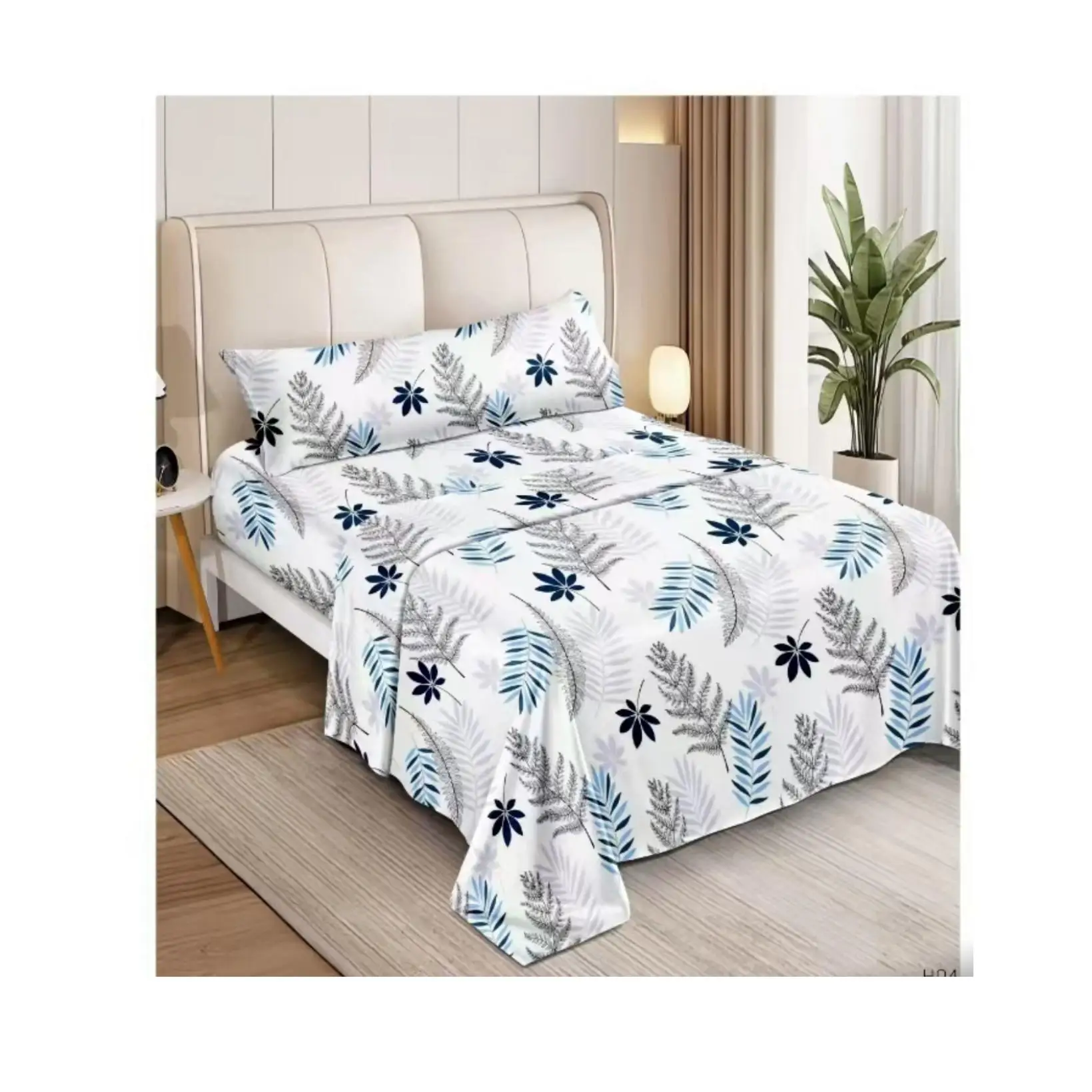 Juego de sabanas (3 piezas): sábana encimera + sábana ajustable + 1 fundas de almohadade 90x135x150cm