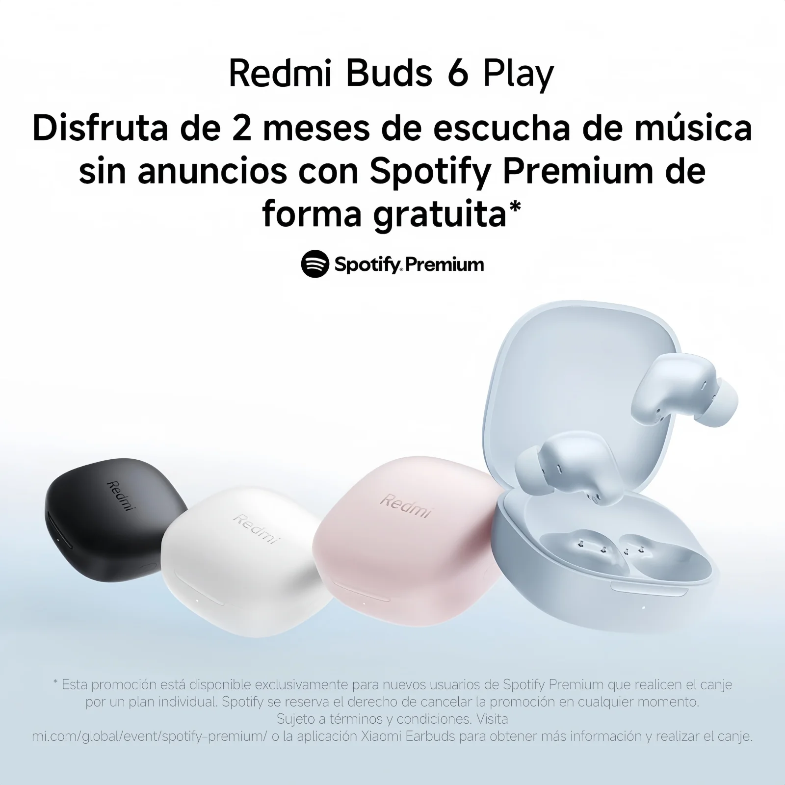 Xiaomi Redmi Buds 6 Play – Auriculares Bluetooth 5.4, 36h batería, IA noise reduction, carga Tipo C, touch, blanco 3