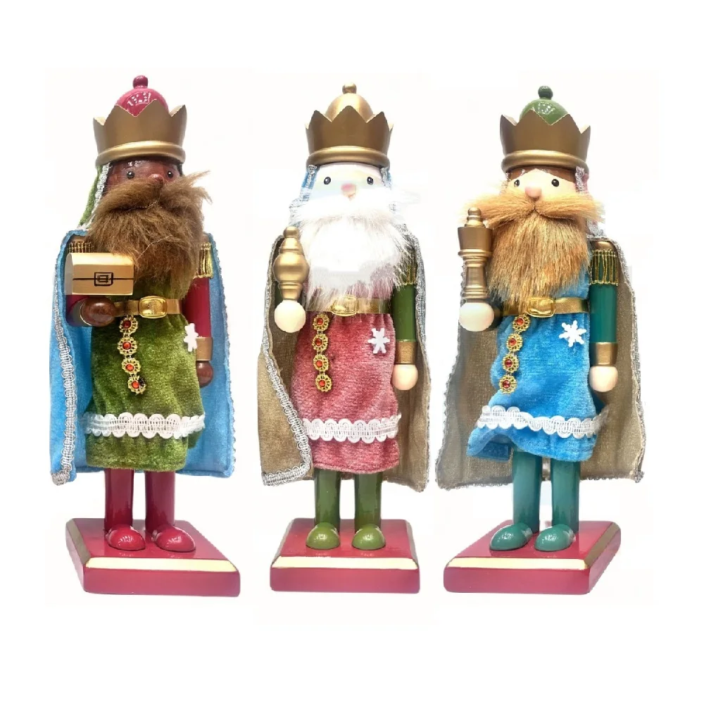 3 Reyes Magos navidad,muñeco de Reye Mago,decaracion de navidad,25cm,Gerimport,fespu