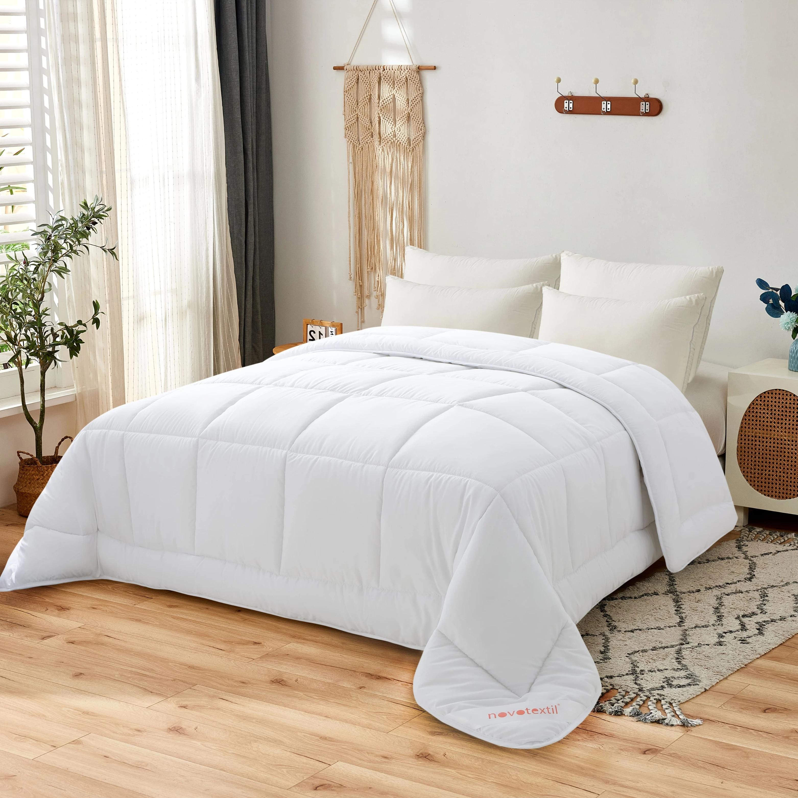 Novotextil - Relleno Nórdico Microfibra Blanco Hipoalergénico Edredón Gramaje 350g Tacto Pluma