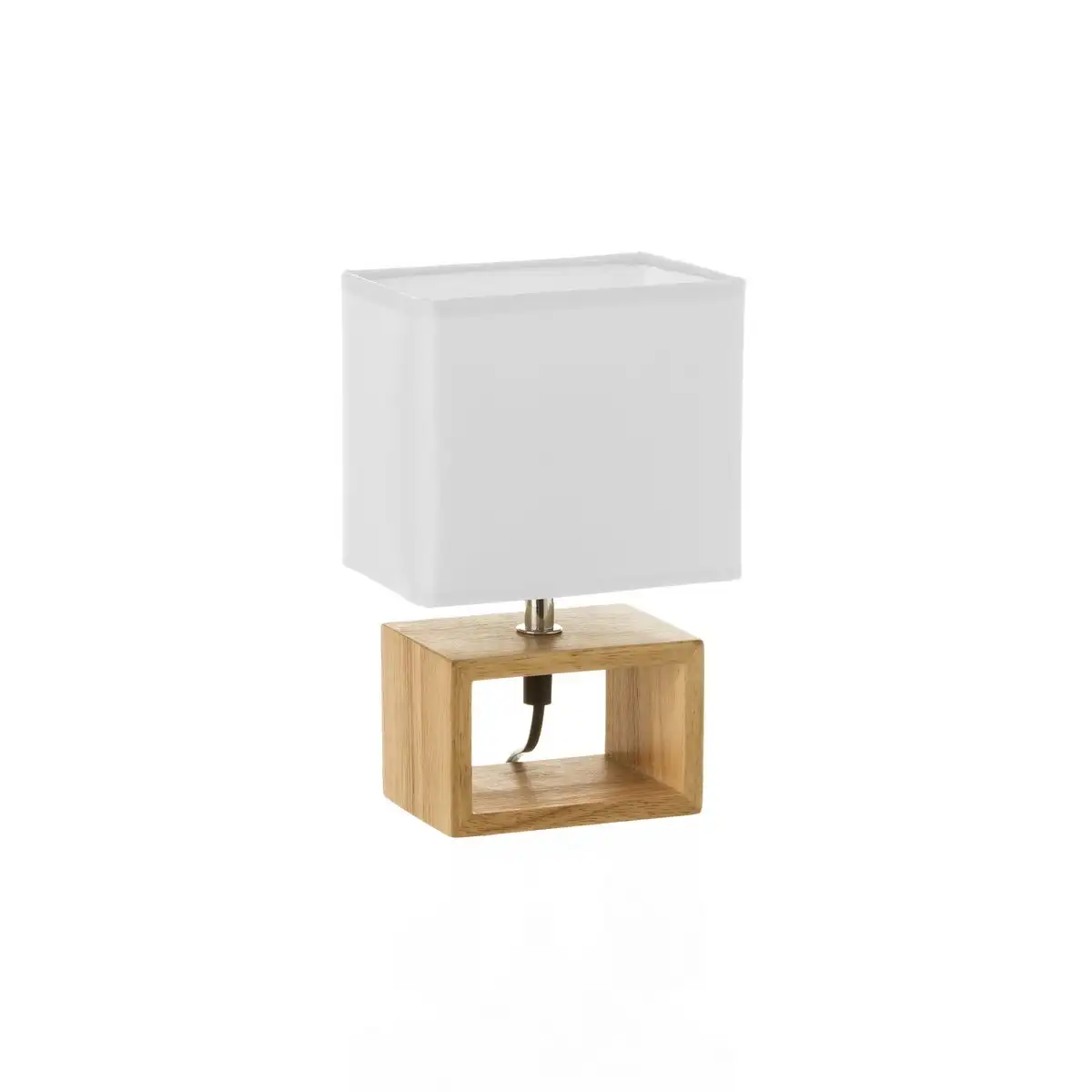 Lola Home Lámpara de mesita de noche de madera marrón de 24x10x15 cm