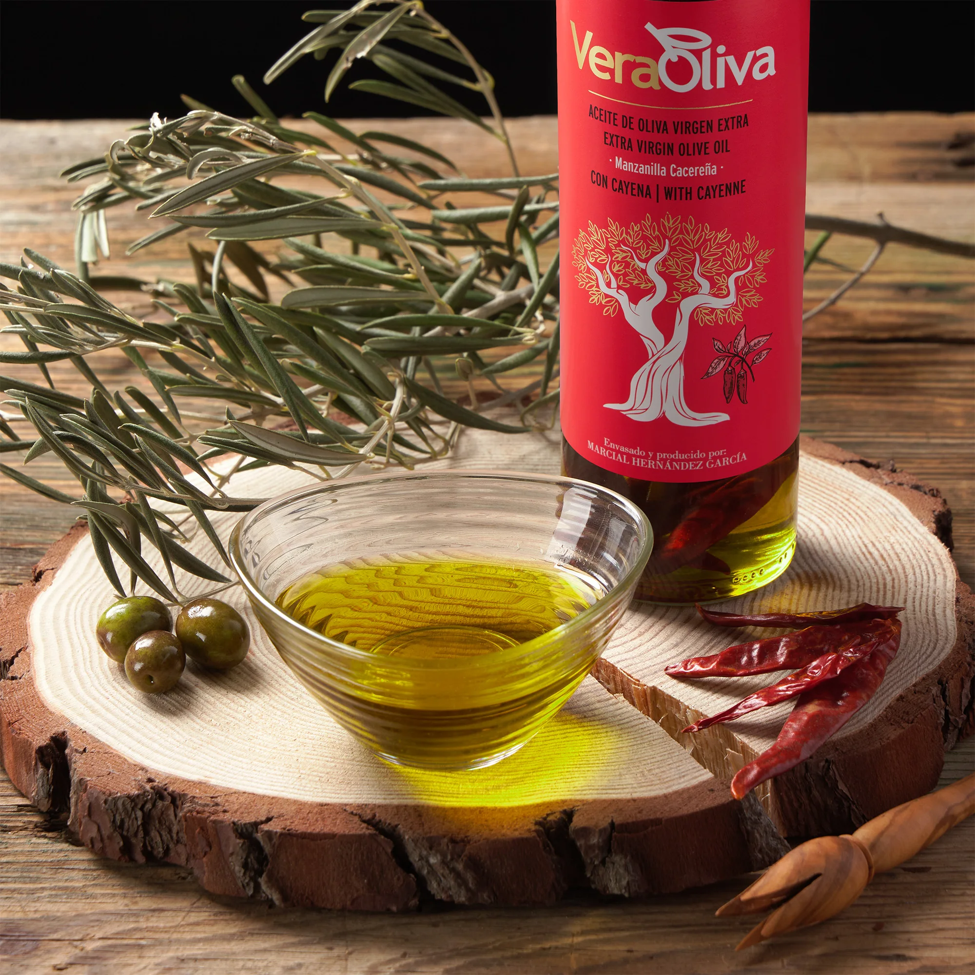 Duo veraoliva pack - evoo premium 500ml + evoo with cayenne 500ml