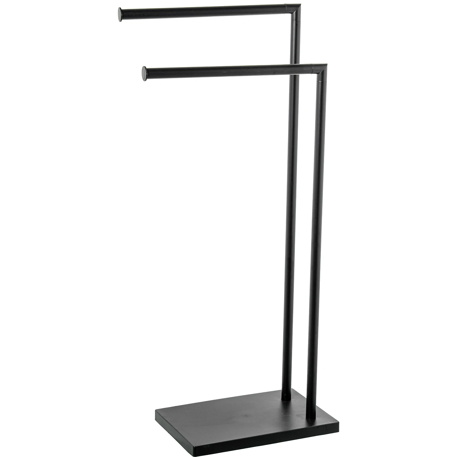 Toallero pie metal negro 37x20x79cm
