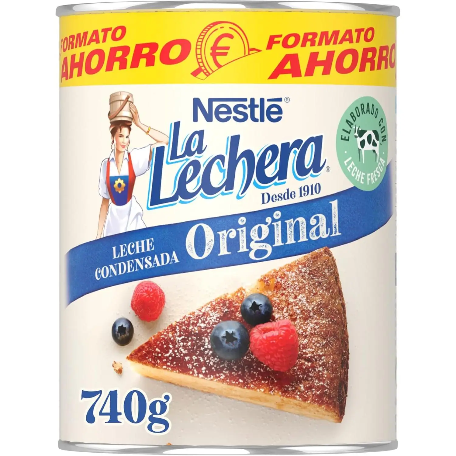 Leche Condensada Original Entera 740g - Formato Ahorro de Nestlé La Lechera