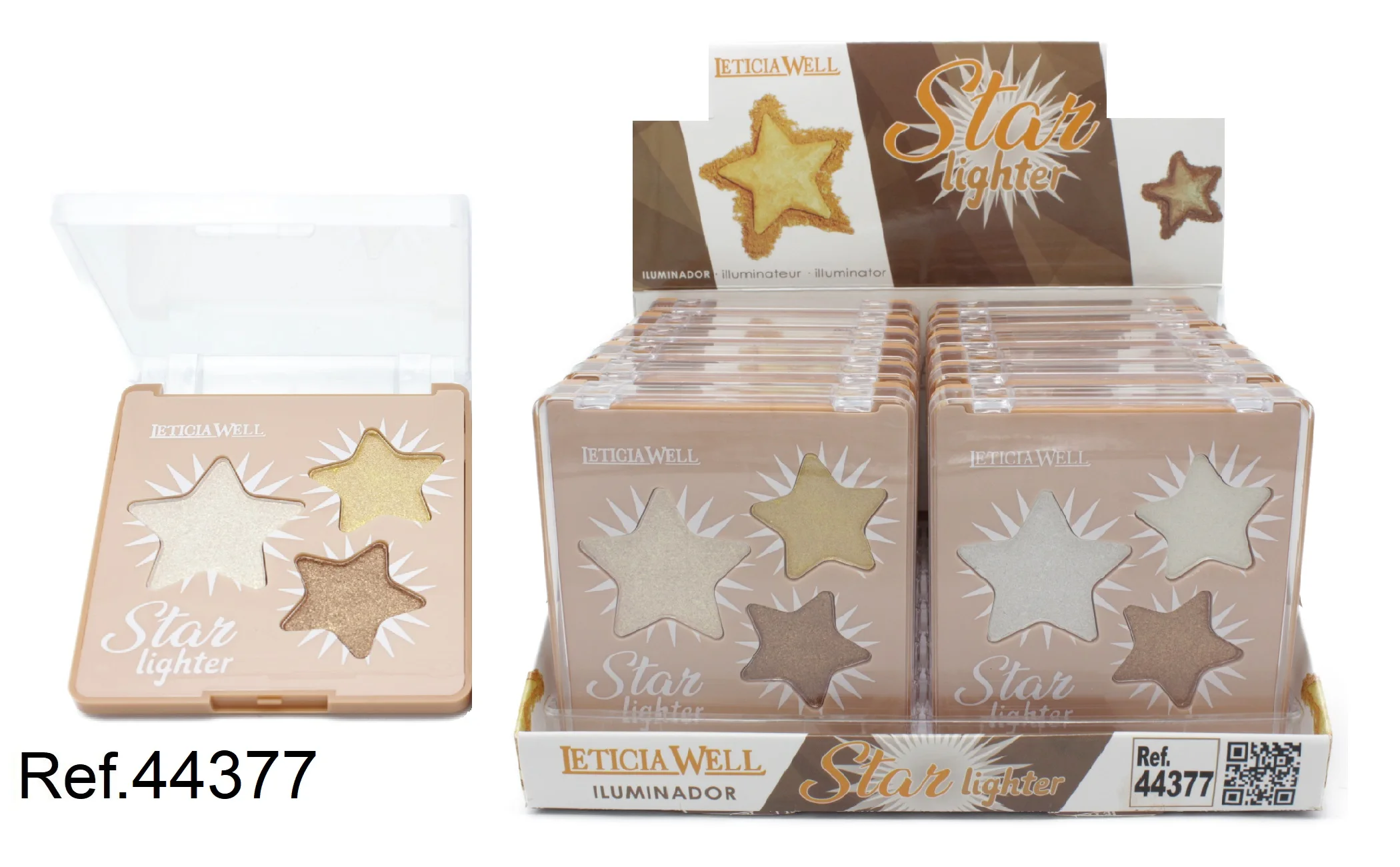 Ddonna cosmetics pack - pre-pore-bright base +nude eyeshadow + hollywood duo blush & illuminator + star lighter