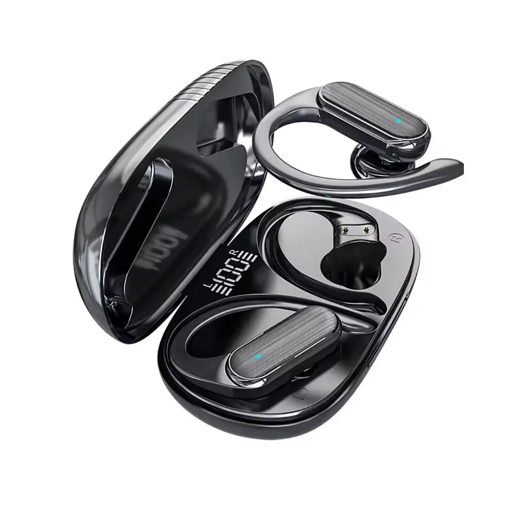 Auriculares Inalámbricos Deportivos F9 Pro 5 A520 IPX7 - Bluetooth 5.3 - Sonido Estéreo Hifi - Cascos con Gancho - Cargador Tipo C