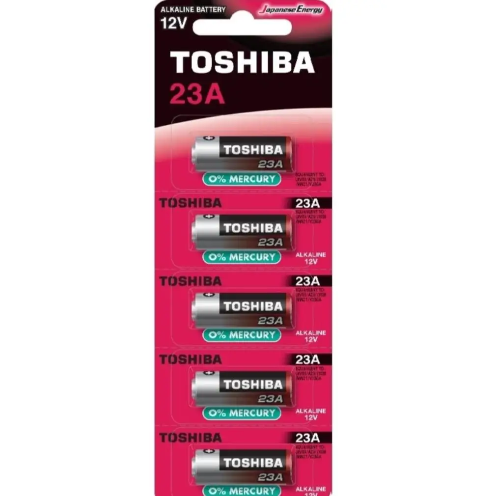 Toshiba Batteries 23A 12V - Alkaline - Remote Control Battery - Pack of 5 Units of Quality and Confidence Batteries