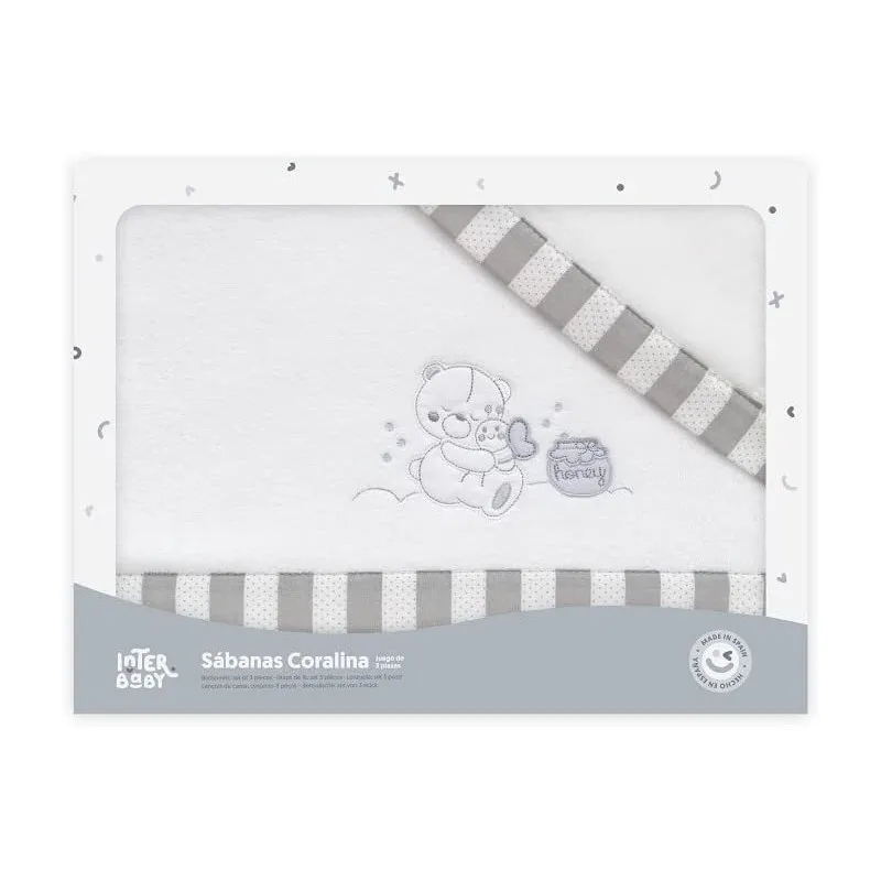 Crib sheets winter coral 60X120 Honey Bear Interbaby