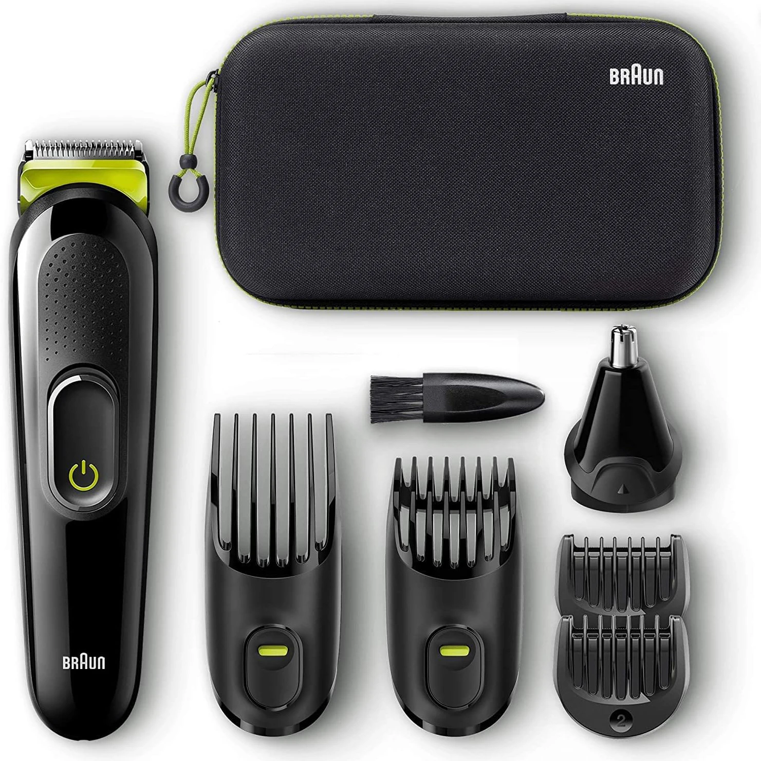 Recortadora de Barba y Cuerpo Braun Multigroomer MGK3921 Color Negro Kit 6 en 1