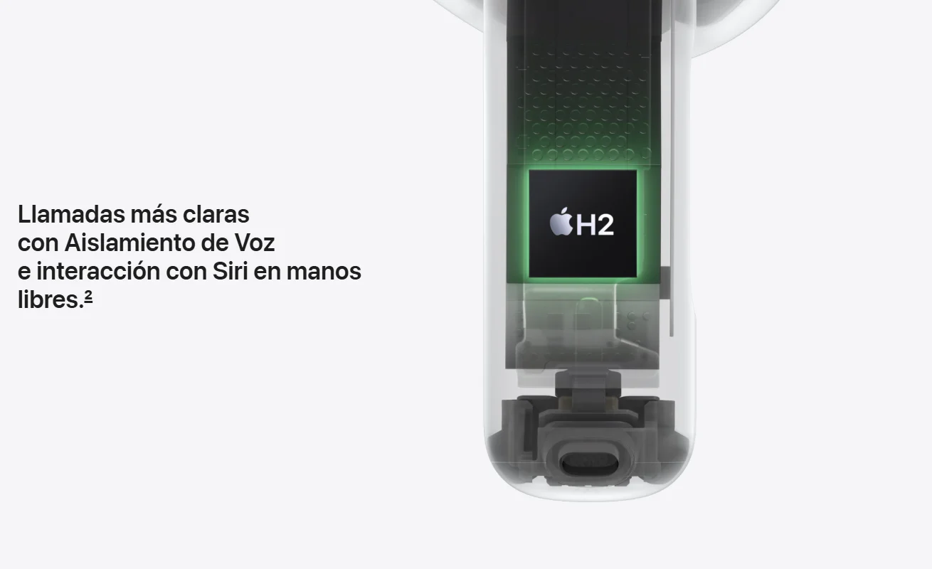 Auriculares Inalámbricos Apple AirPods 4 , Bluetooth 5.3, Chip H2, Audio Espacial y Estuche de Carga USB-C, hasta 30 Horas de Batería, Resistentes al Agua y Sudor 5