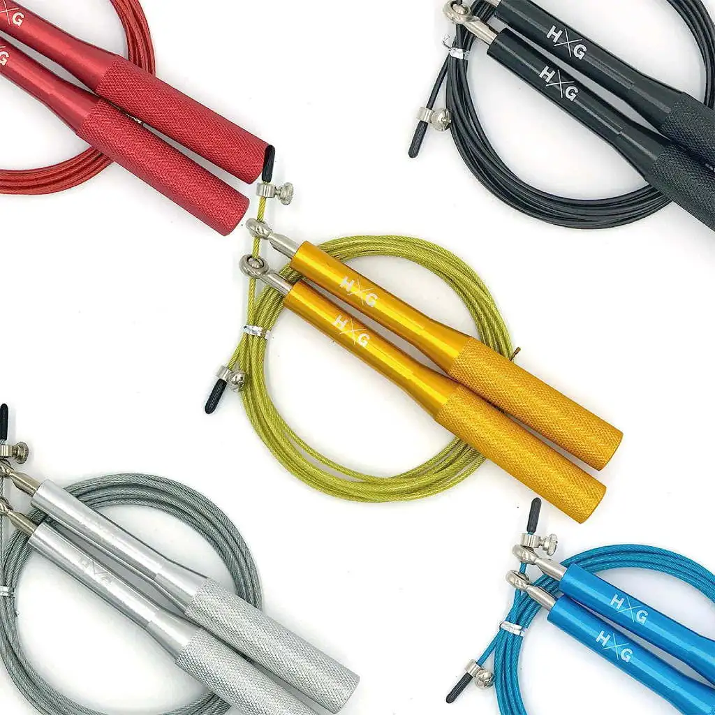 HxG Comba de Aluminio Ajustable para Cross Training y Fitness – Cable Acero 3 m, Mango Antideslizante